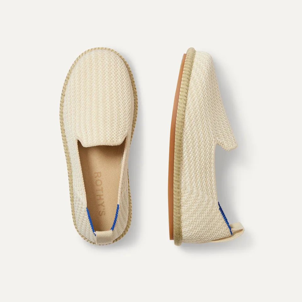 Rothy's The Mini Loafer mocassini bambino Cream Puff Stripe antiscivolo