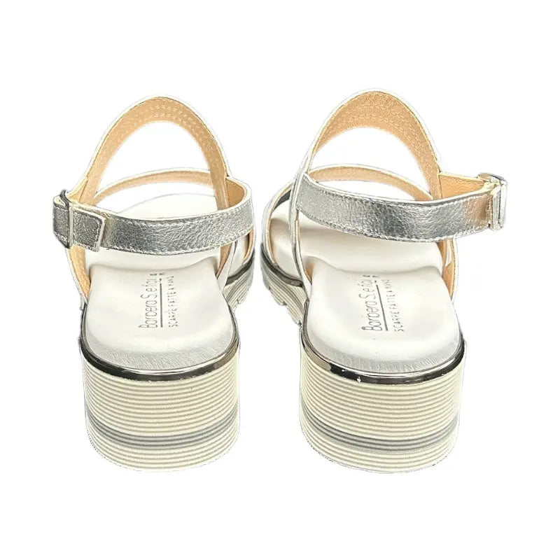 Sandro Barbera & Figli 1093 Sandalo Donna Bianco Argento
