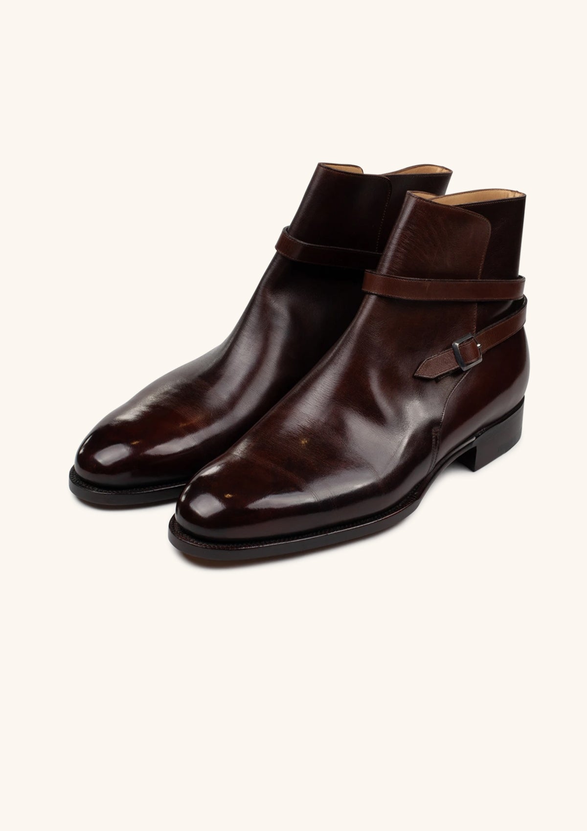 Stefano Bemer Boots C7700 Stivali Jodhpur Marroni Pelle