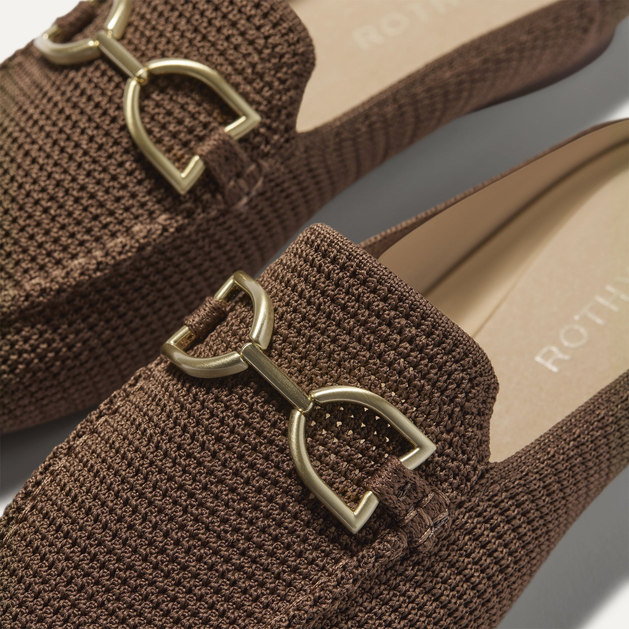 Rothy's The Double Bit Loafer Mule mocassini cannella rafia