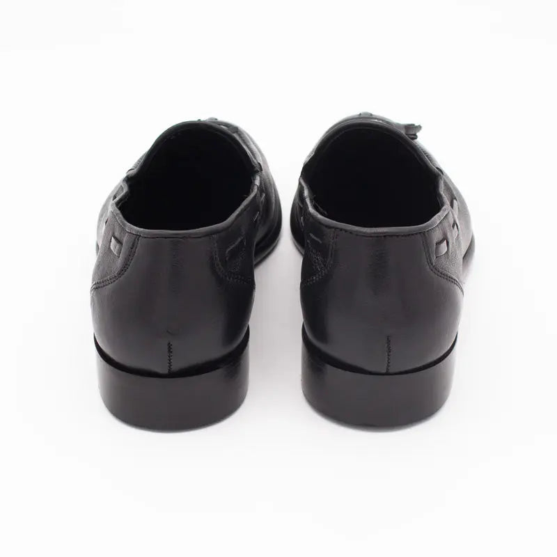 Sandro Barbera 5786 mocassino nappine nero fondo cuoio