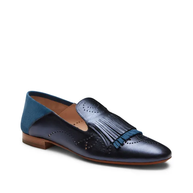 F.lli Rossetti Hobo 65345 Slipper Blumetalli in Pelle