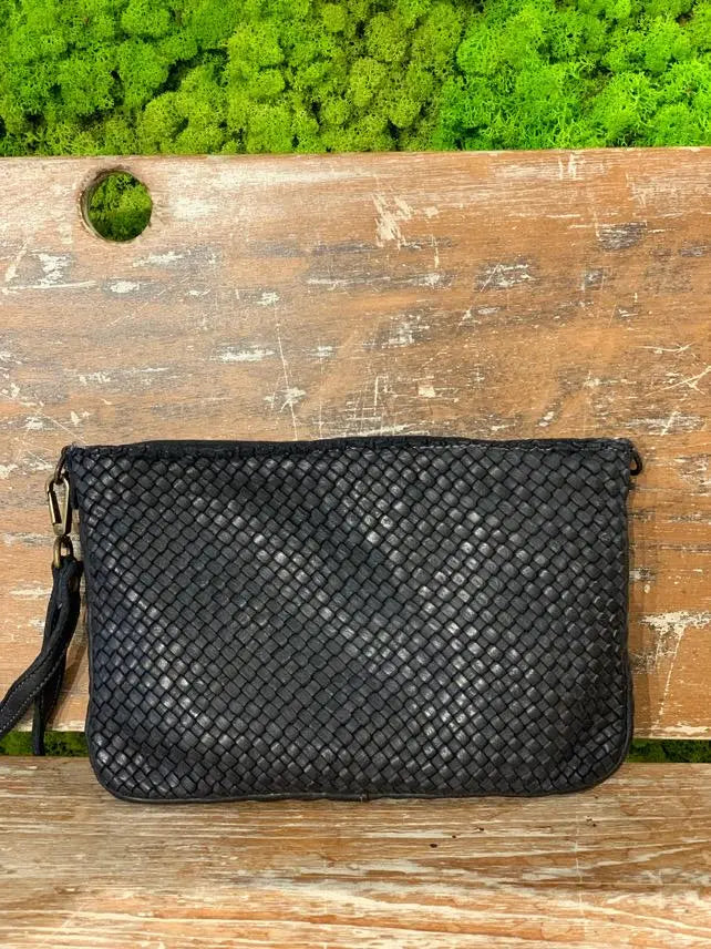 Sandro Barbera Borse BAV 047 borsa nera intrecciata