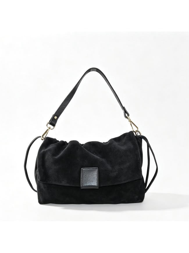 Sandro Barbera BALG39843 Borsa Spalla Nero Camoscio