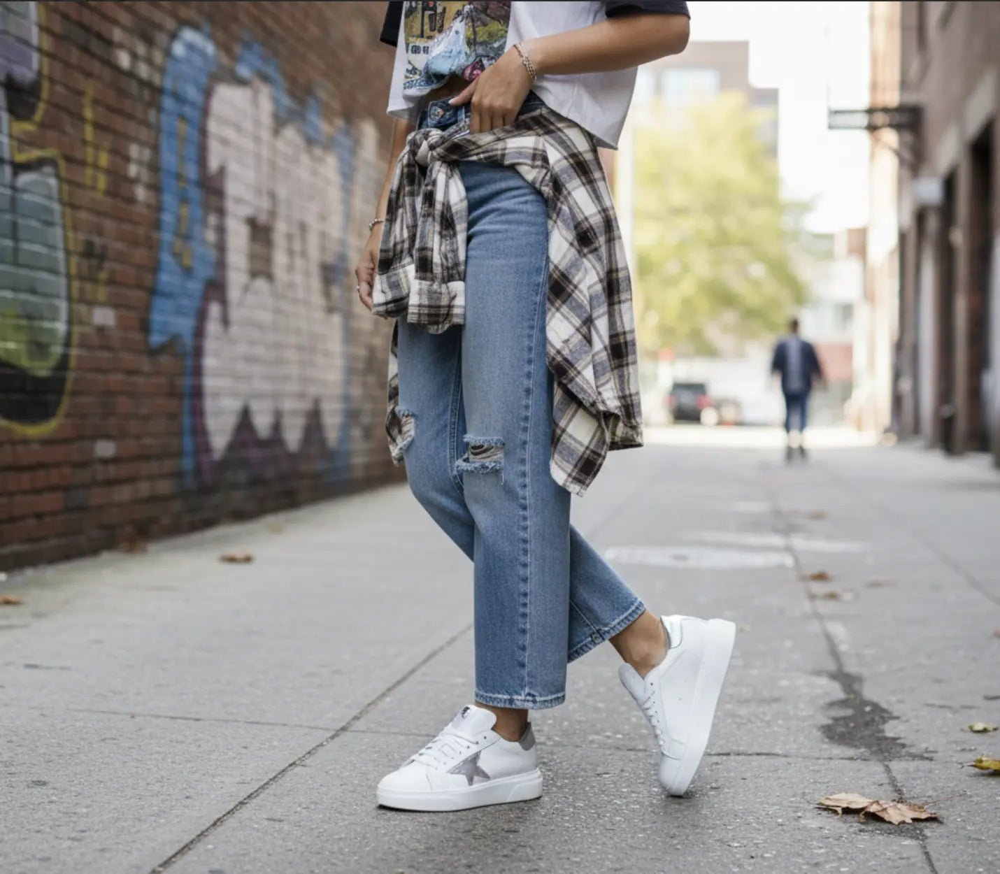B68 Hollywood White sneaker donna pelle bianca