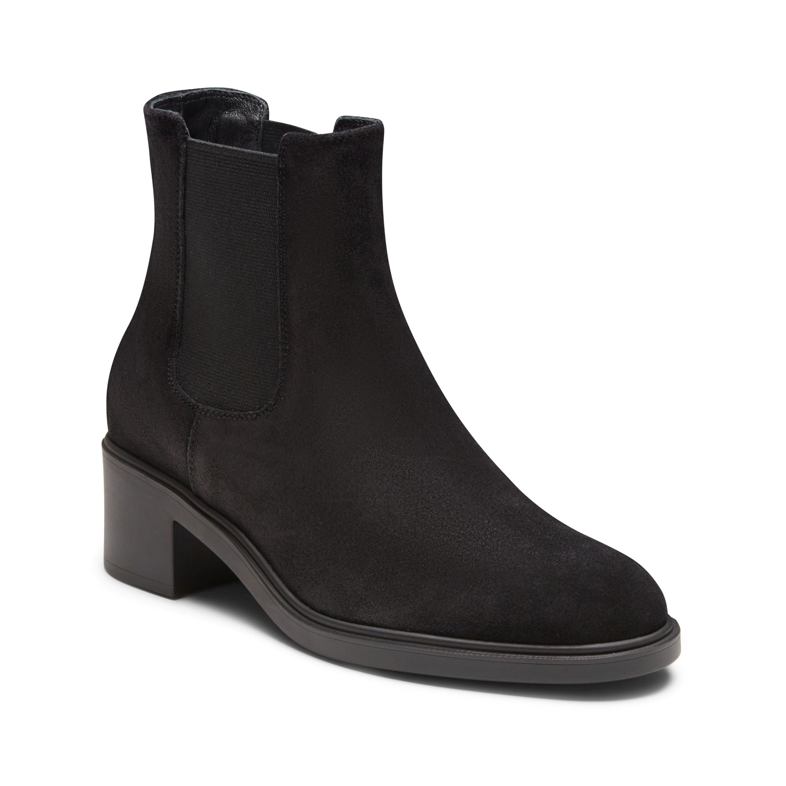 F.lli Rossetti Polacco Beatles Suede Nero Stivaletto Tacco 40