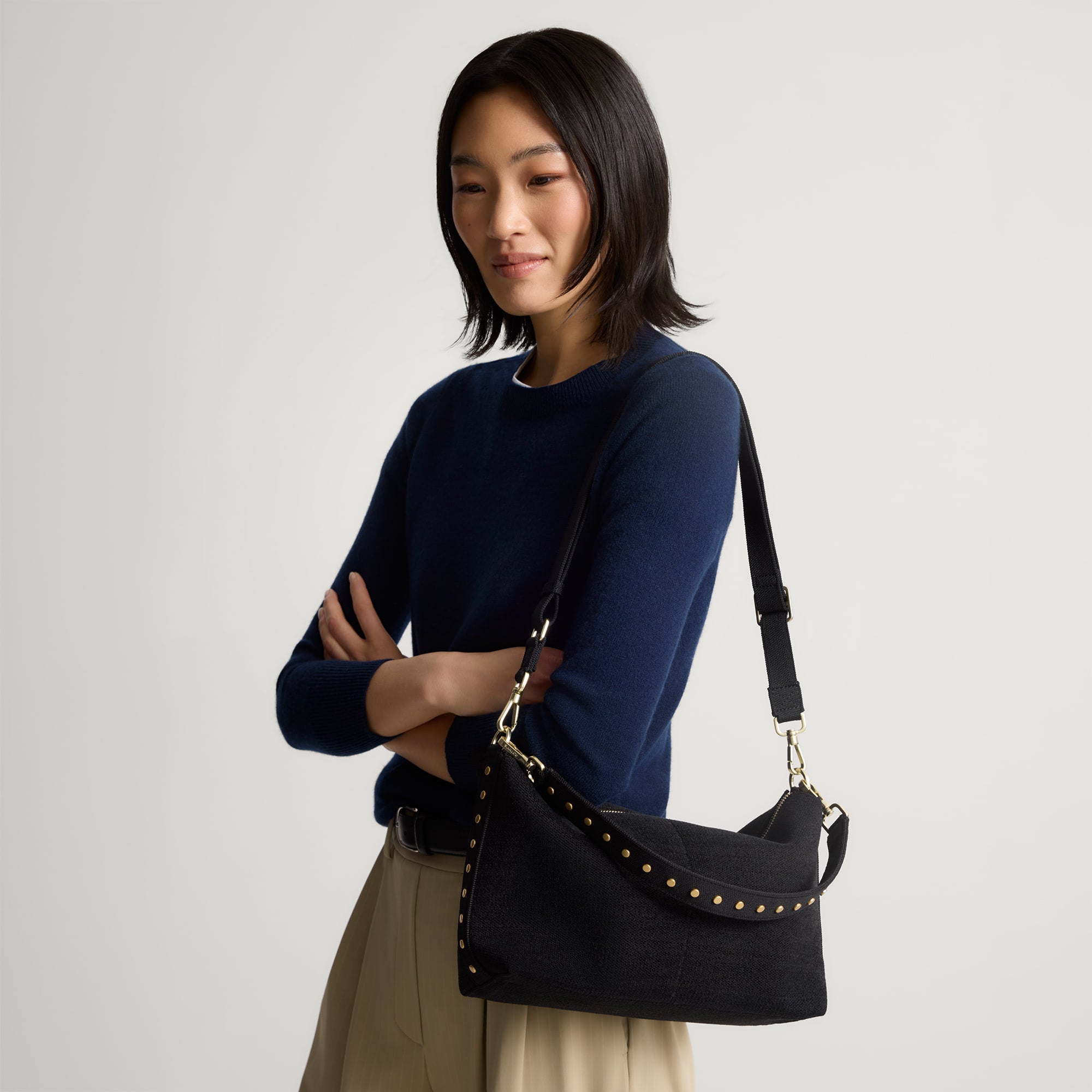 Rothy's The Daily Crossbody borsa a tracolla ReVelvet Black