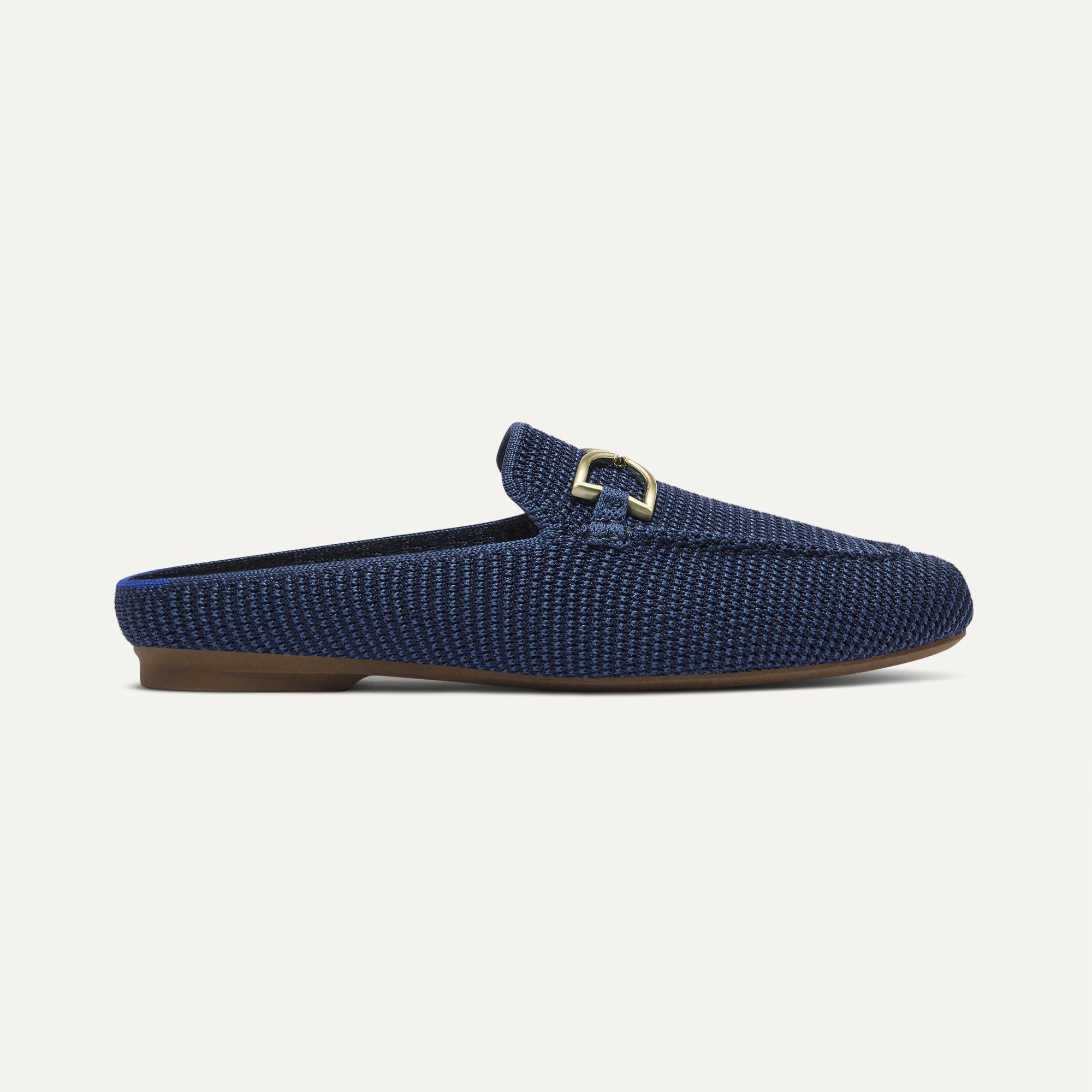 Rothy's Double Bit Loafer Mule mocassini blu rafia
