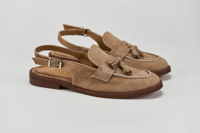Sandro Barbera 327-04 sandali camoscio sabbia donna