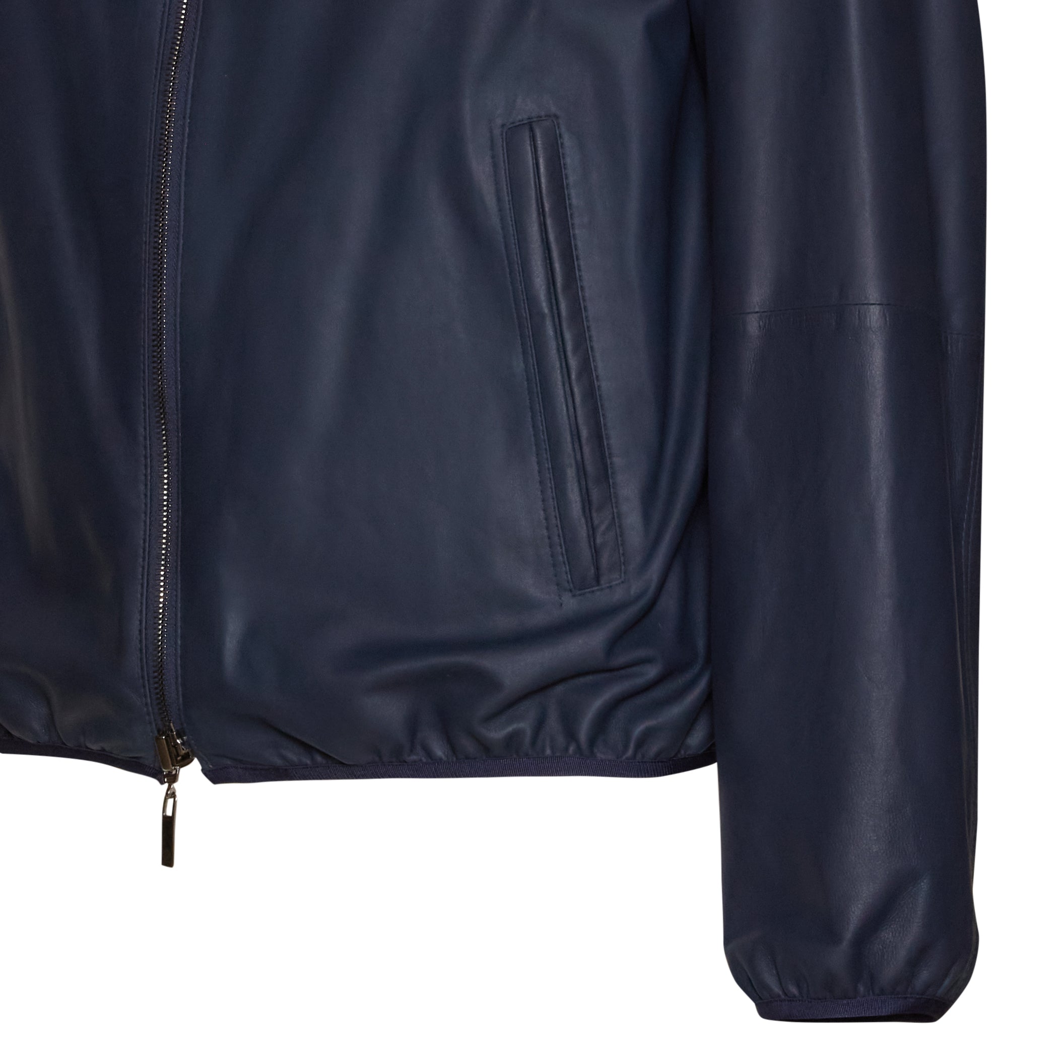 F.lli Rossetti 99772 giubbino uomo blu pelle reversibile cappuccio
