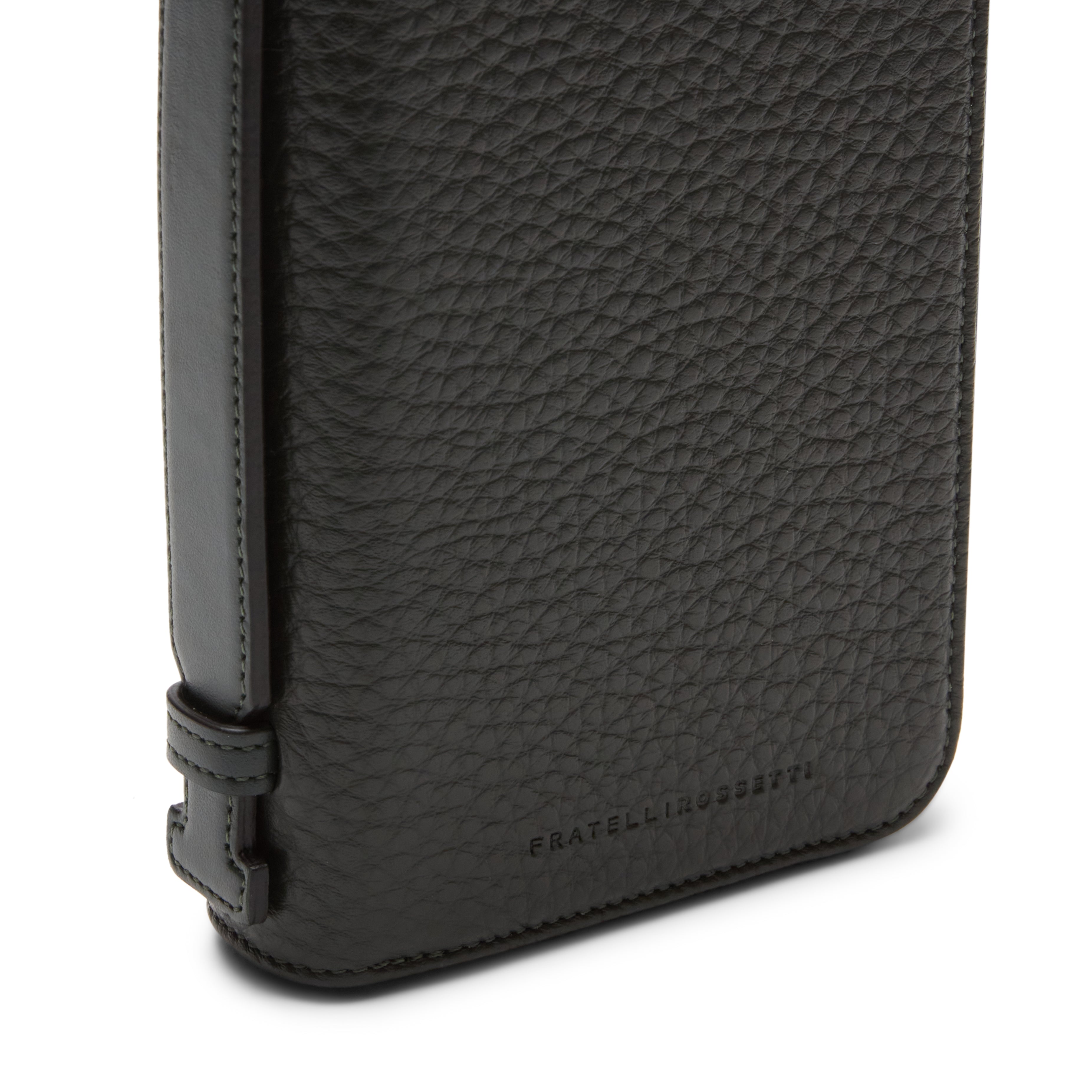F.lli Rossetti Organizer Uomo Pelle Verde Foresta Zip