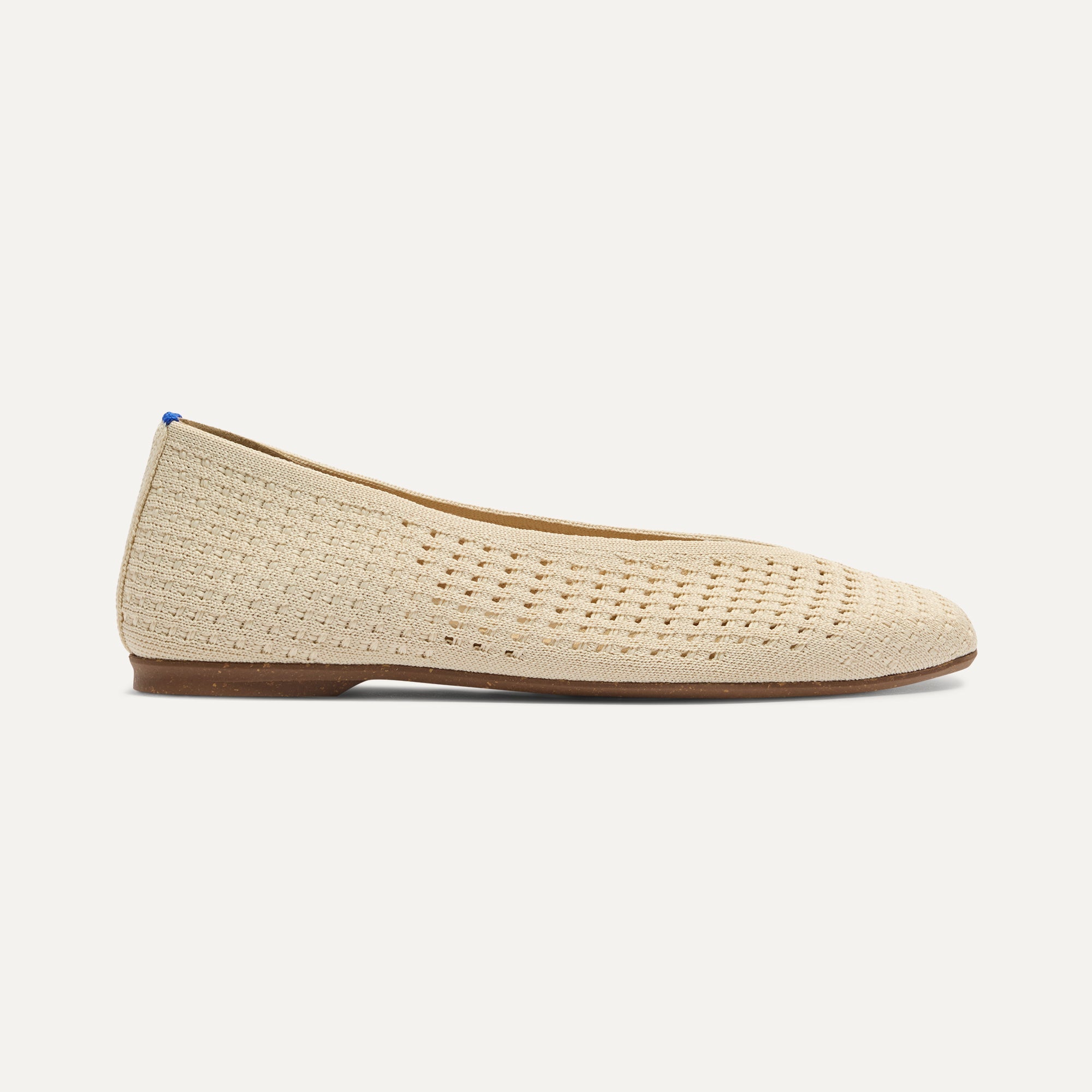 Rothy's The Max Square Ballerina ballerine off white mesh punta quadrata