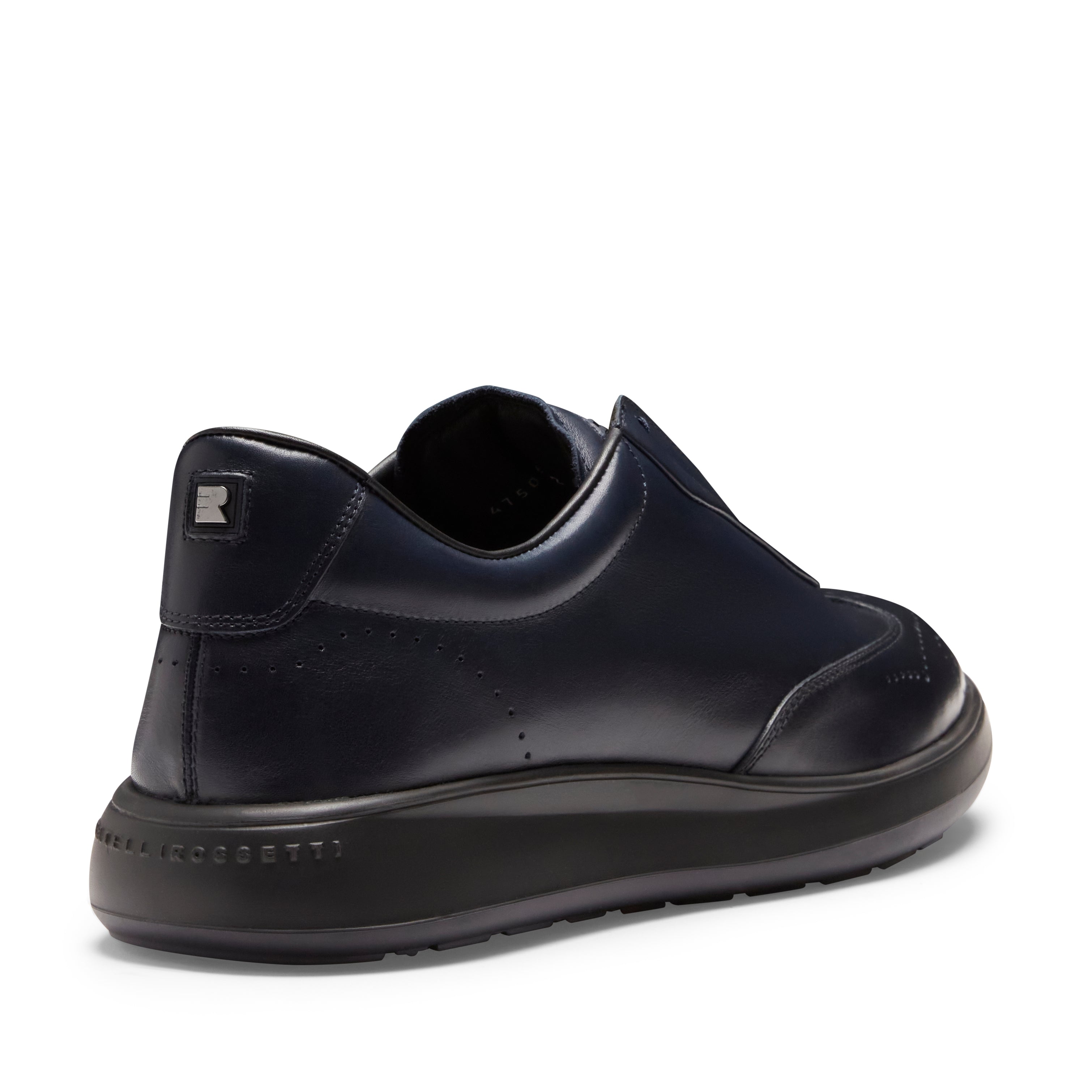 F.lli Rossetti Sneaker Brogue Pelle Marine Suola Gomma