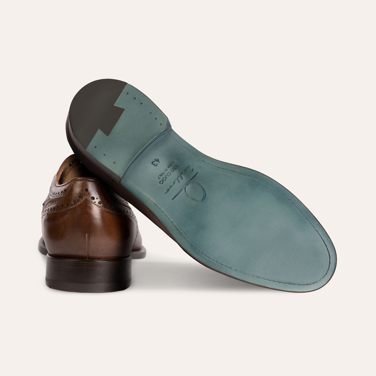 Dellovo Atlante derby brogue vitello legno