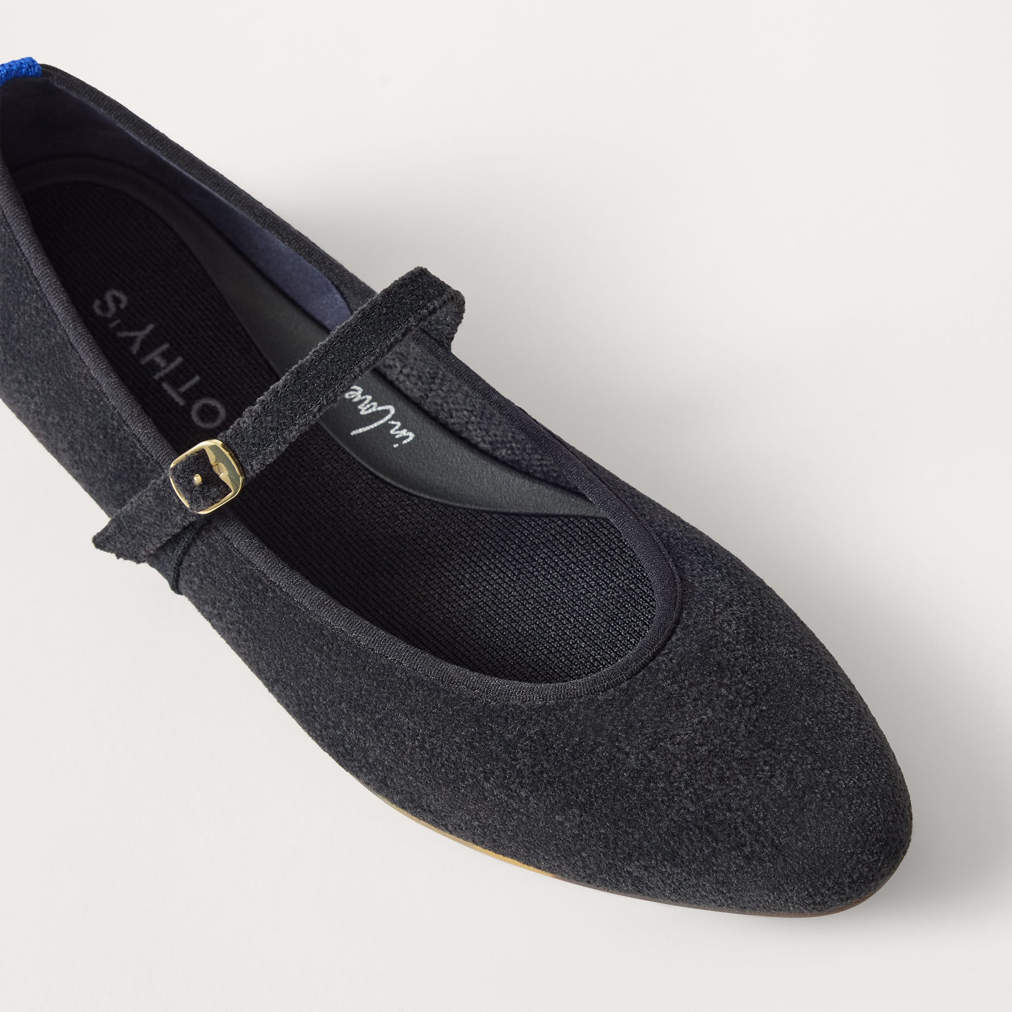Rothy's The Almond Mary Jane ballerine ReVelvet nero punta mandorla