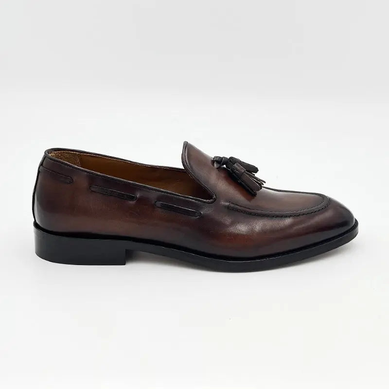 Sandro Barbera 45213 Tassel Loafer Pelle Old Brown EU 42
