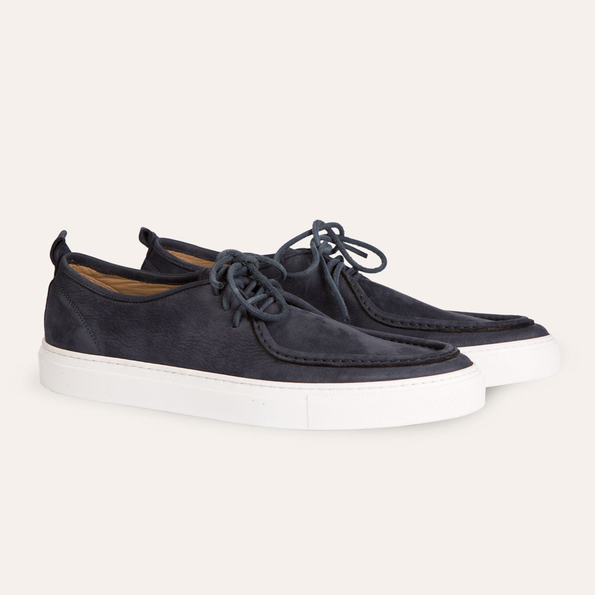 Dellovo Filomarino sneakers nabuk blu agnello