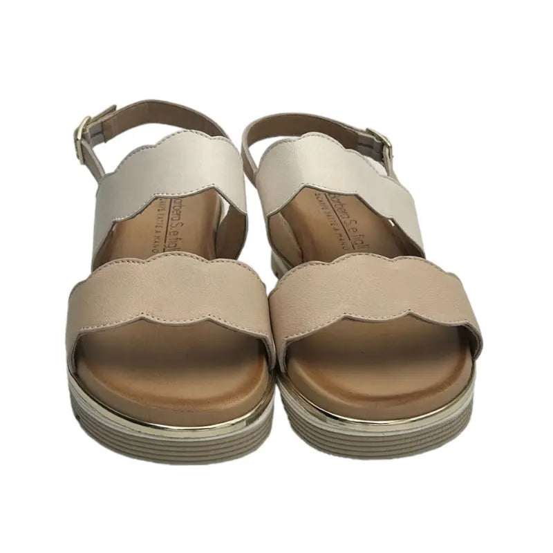 Sandro Barbera & Figli Stringate Donna 1081 sandalo panna pelle