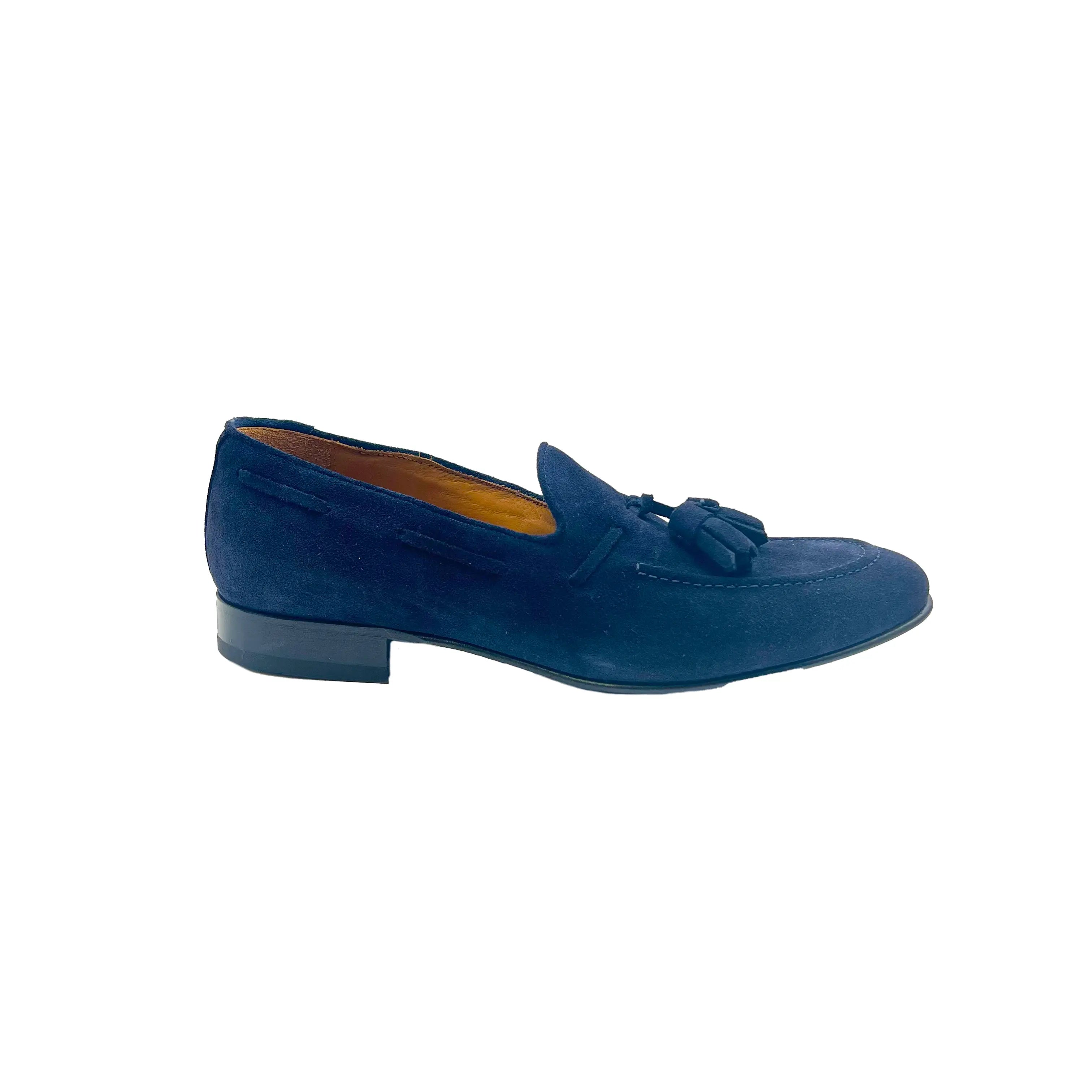 Sandro Barbera 45218 Mocassino Uomo Camoscio Navy