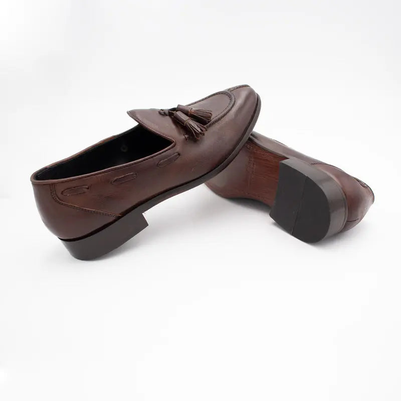 Sandro Barbera & Figli 5786 Mocassino Uomo Moro Pelle Lavata 45