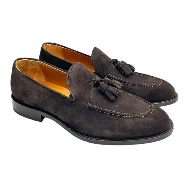 Sandro Barbera 4208 Mocassini Uomo Moka Camoscio
