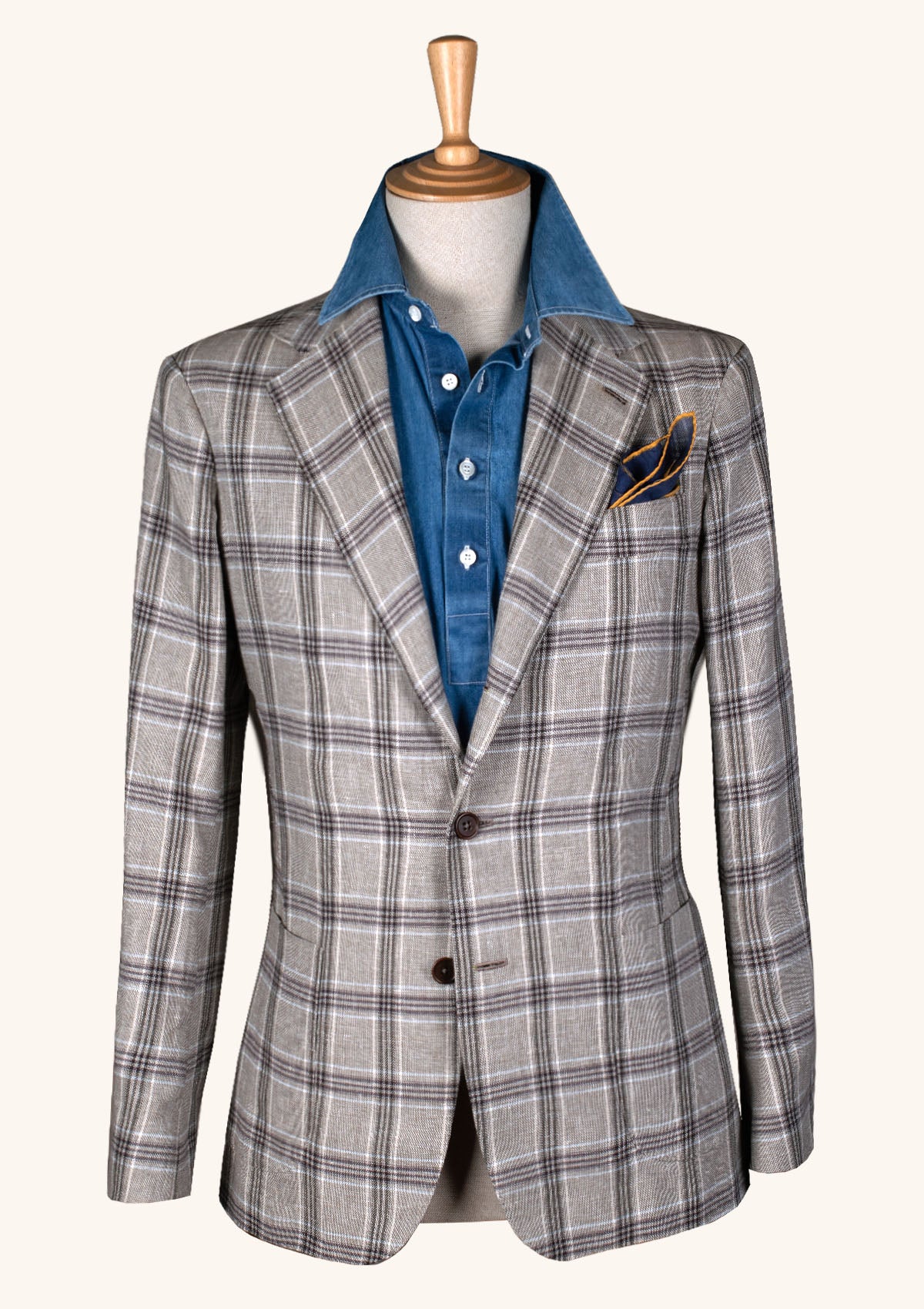 Stefano Bemer Blazers giacca quadri grigia SV2110