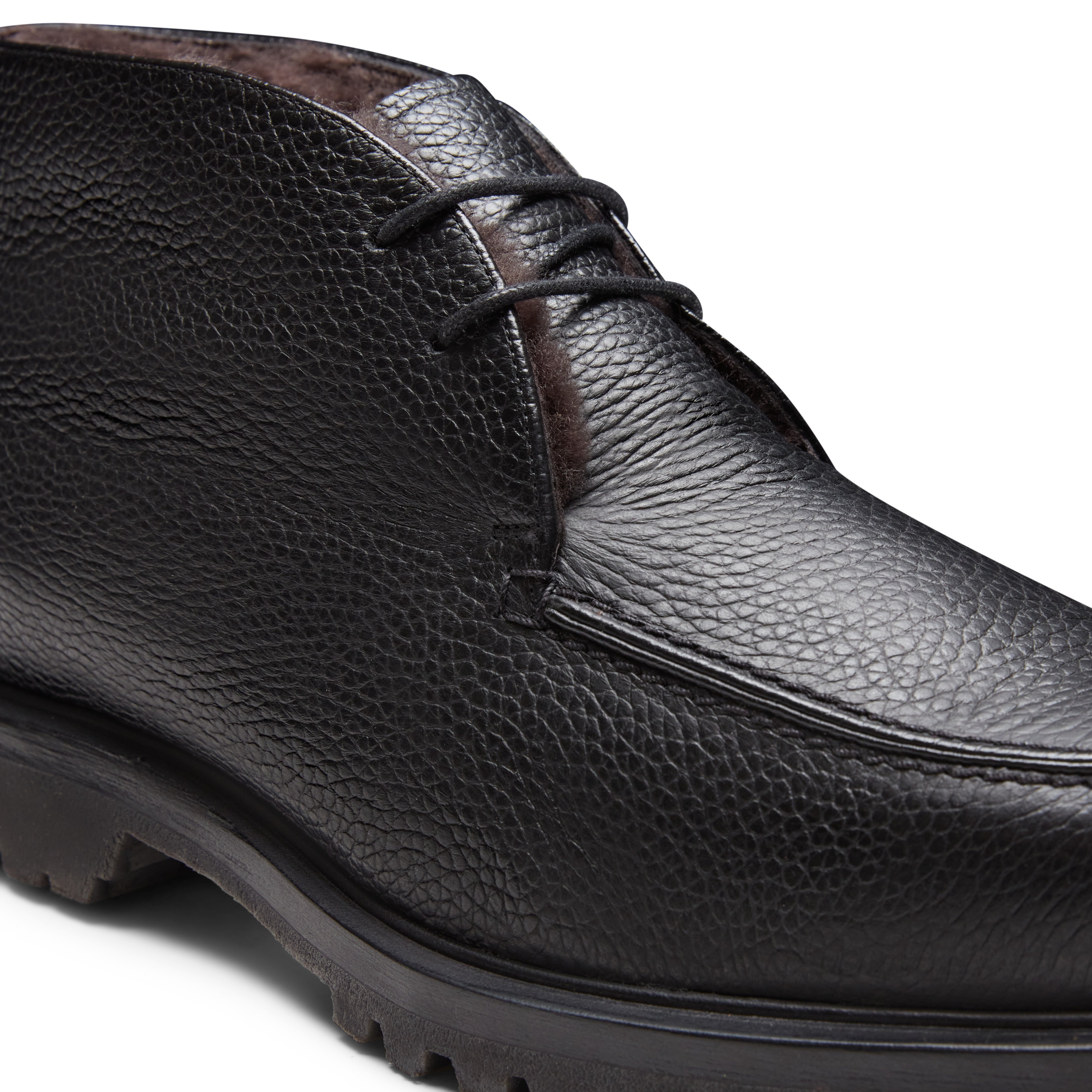 F.lli Rossetti Desert Boot Uomo Pelle Nera Suola Carrarmato