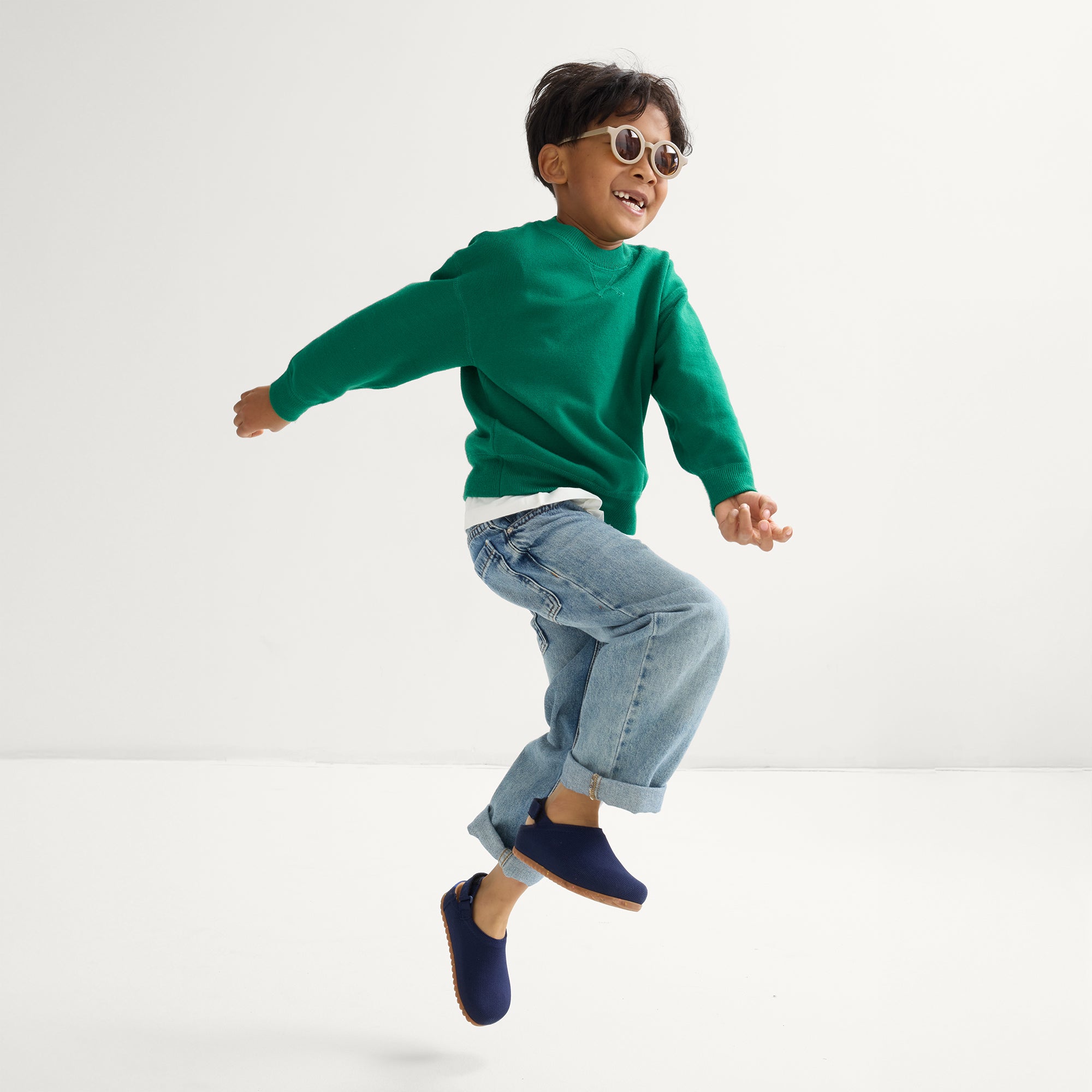 Rothy's The Kids Clog zoccoli bambino Deep Navy blu velcro