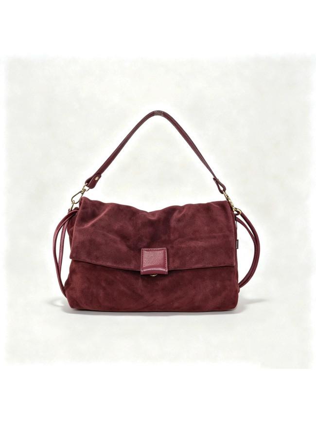 Sandro Barbera BALG39843 borsa spalla ciliegia camoscio
