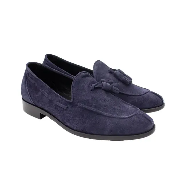 Sandro Barbera 5786 Mocassino Camoscio Blu Nappine