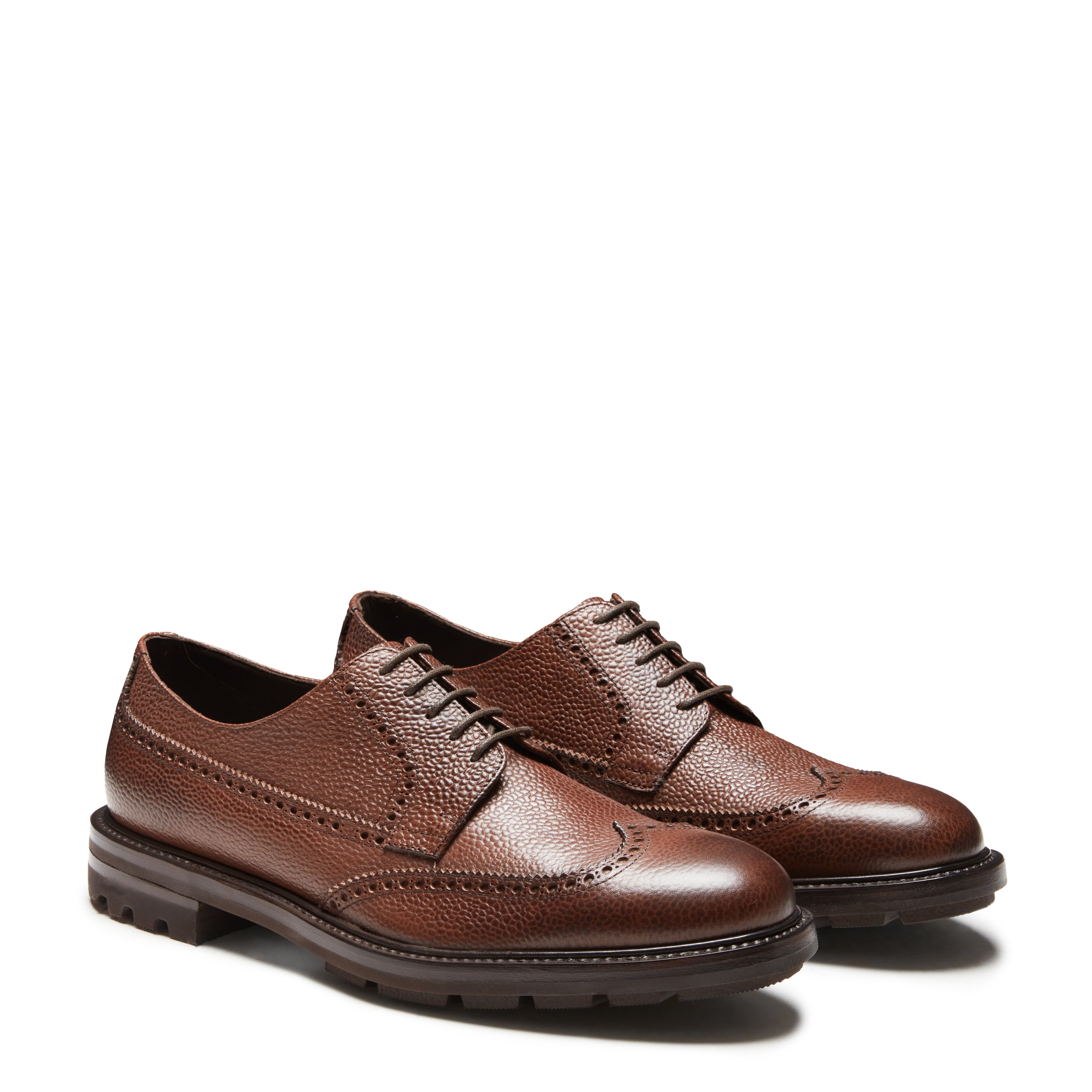 F.lli Rossetti 15307 stringata derby uomo mandorla brogue