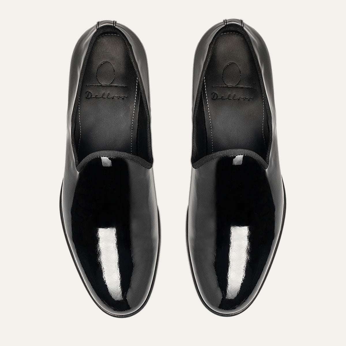 Dellovo Augusteo mocassino vernice Nero