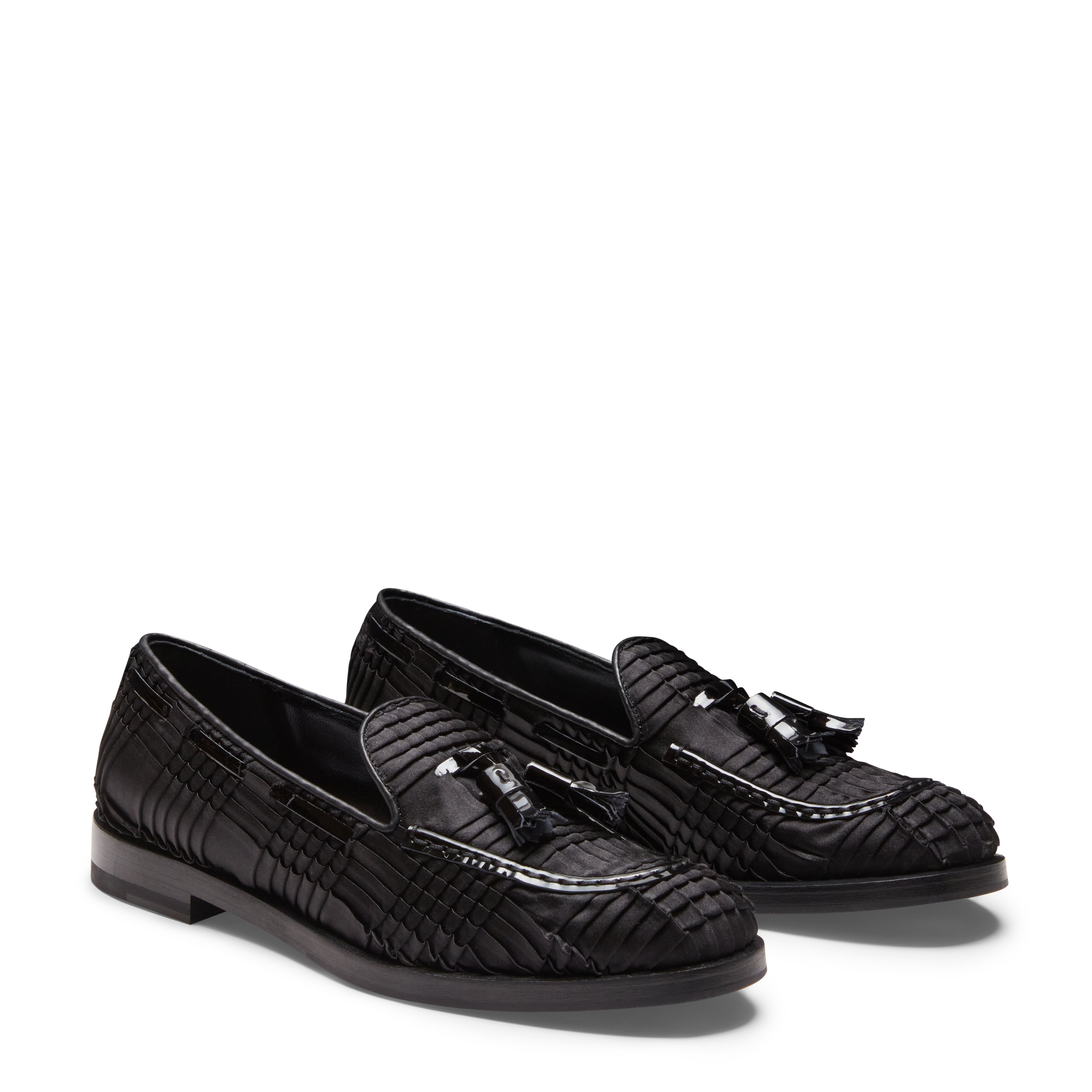 F.lli Rossetti Brera 68280 mocassino donna raso nero plissé