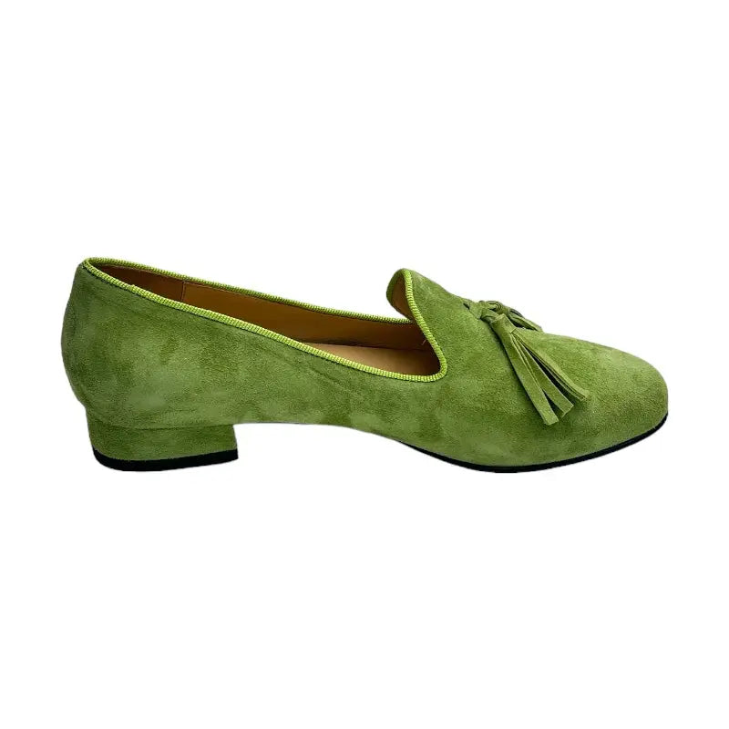 Sandro Barbera AC24 stringate donna verdi pelle tacco basso