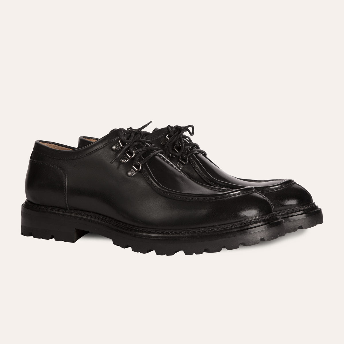 Dellovo Bellini derby trekking boot uomo pelle nero