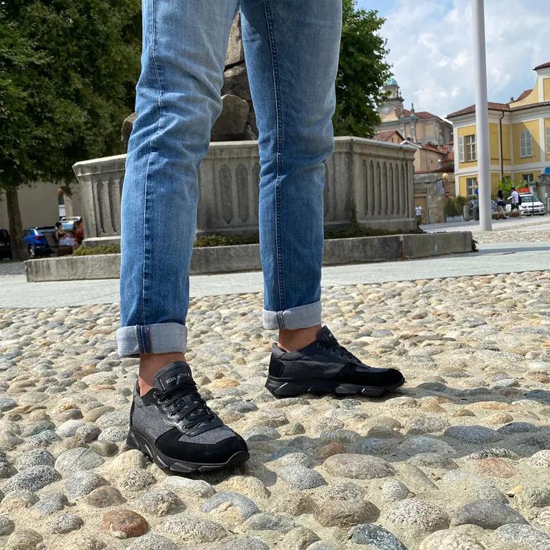 Sandro Barbera Wooly City Run sneaker grigio lana merino