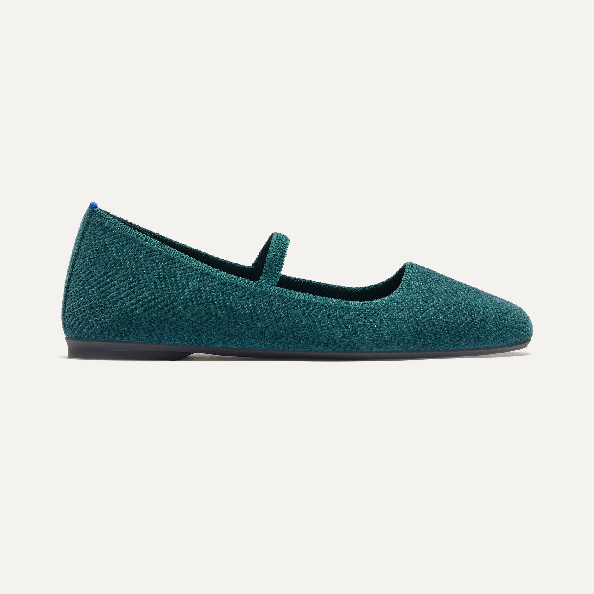 Rothy's Max Square Mary Jane ballerine ReVelvet Everglade verde
