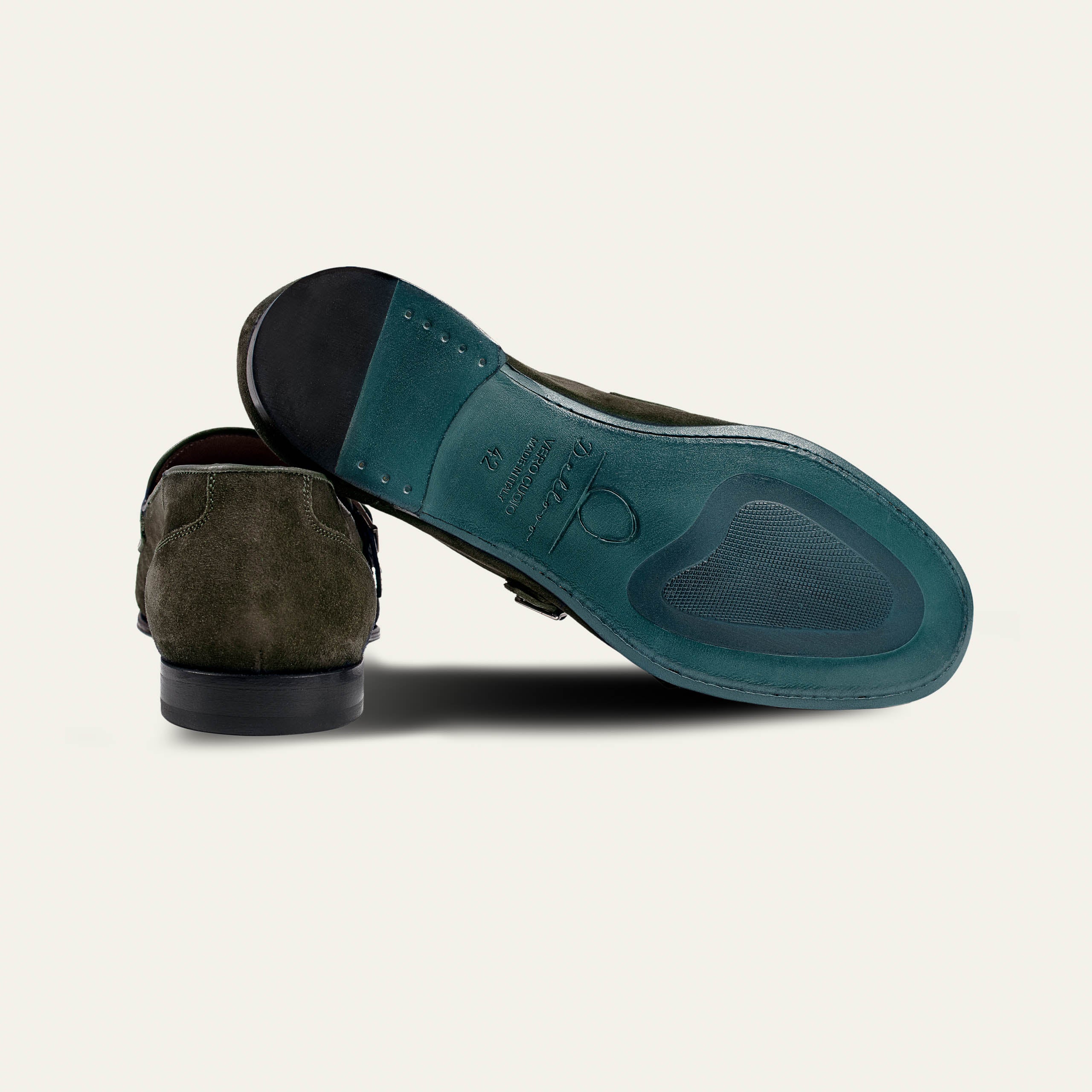 Dellovo Sermoneta monk camoscio Bluette