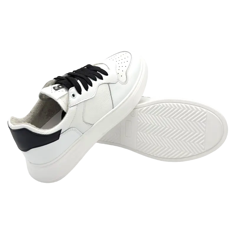 Sandro Barbera B68 King Sneaker Uomo Bianco Pelle Vera
