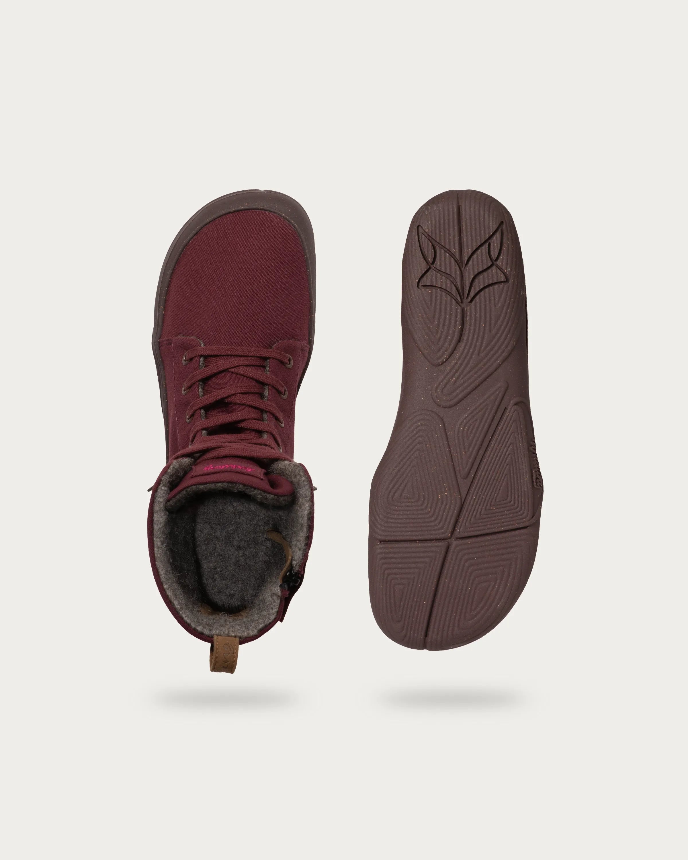 Wildling Shoes Haldy Burgunder stivali alti bordeaux lana