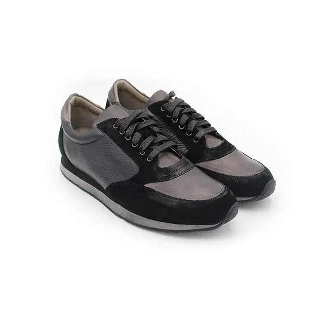 Sandro Barbera ACE Boost Sneaker Uomo Nerogrigio Pelle