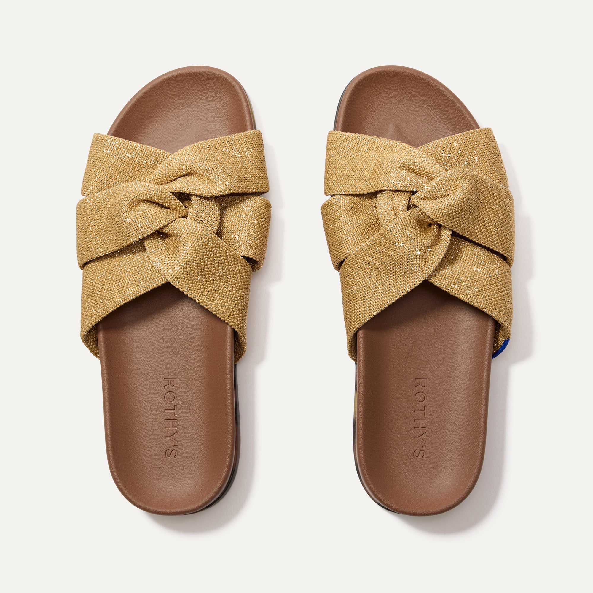 Rothy's Twist Slide sandali Metallic Golden Sun comodi