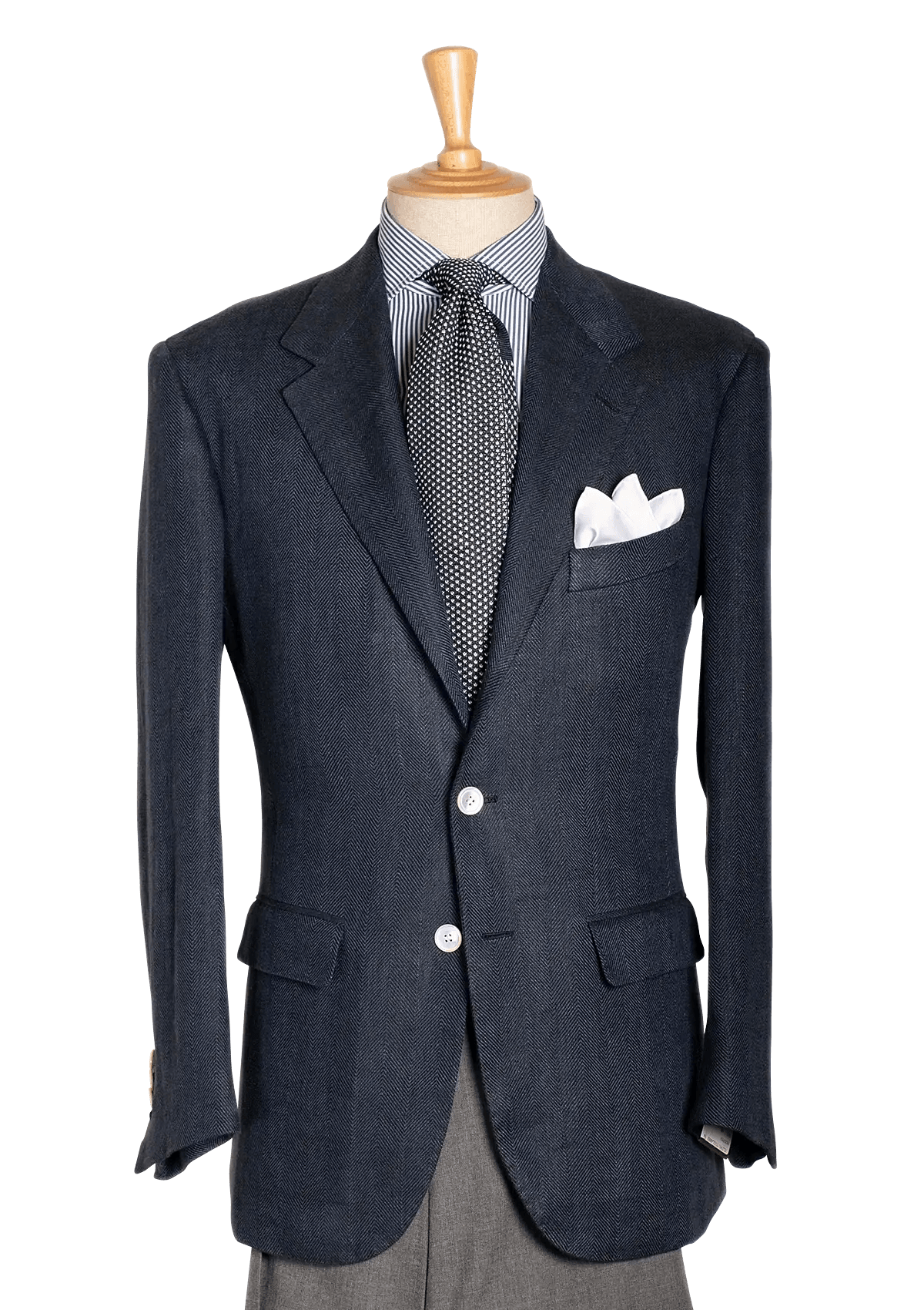 Stefano Bemer Blazers Giacca Lino Blu Spinato SV2031