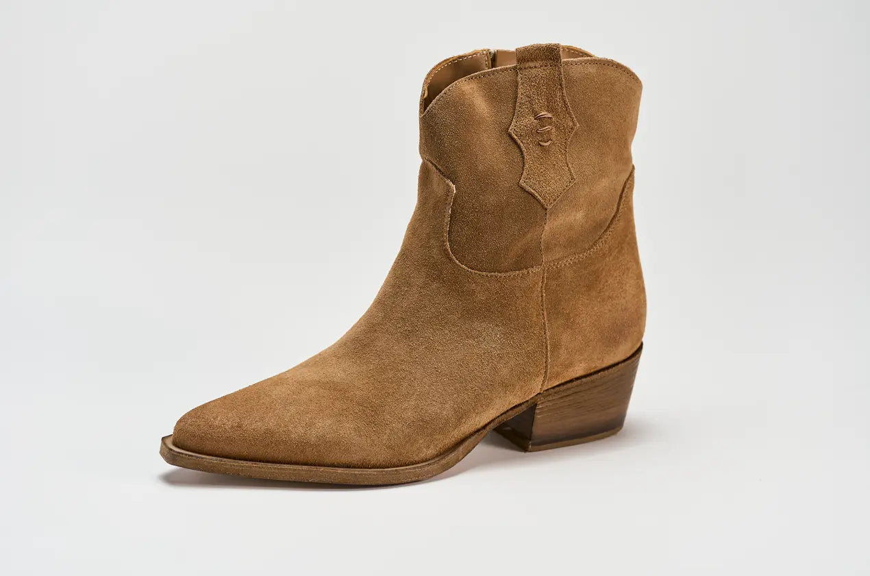 Sandro Barbera Brenda Camel stivaletti donna camoscio tacco 5 cm