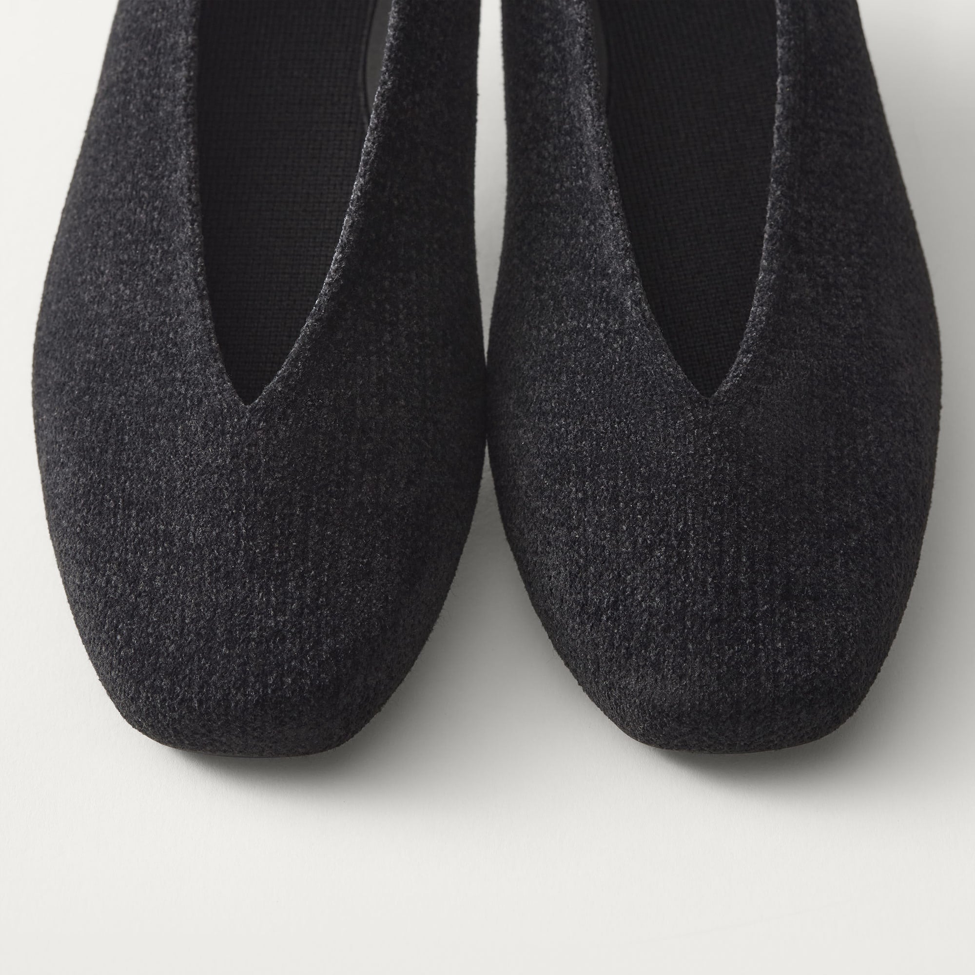 Rothy's Max Square Ballerina ballerine ReVelvet Black velluto
