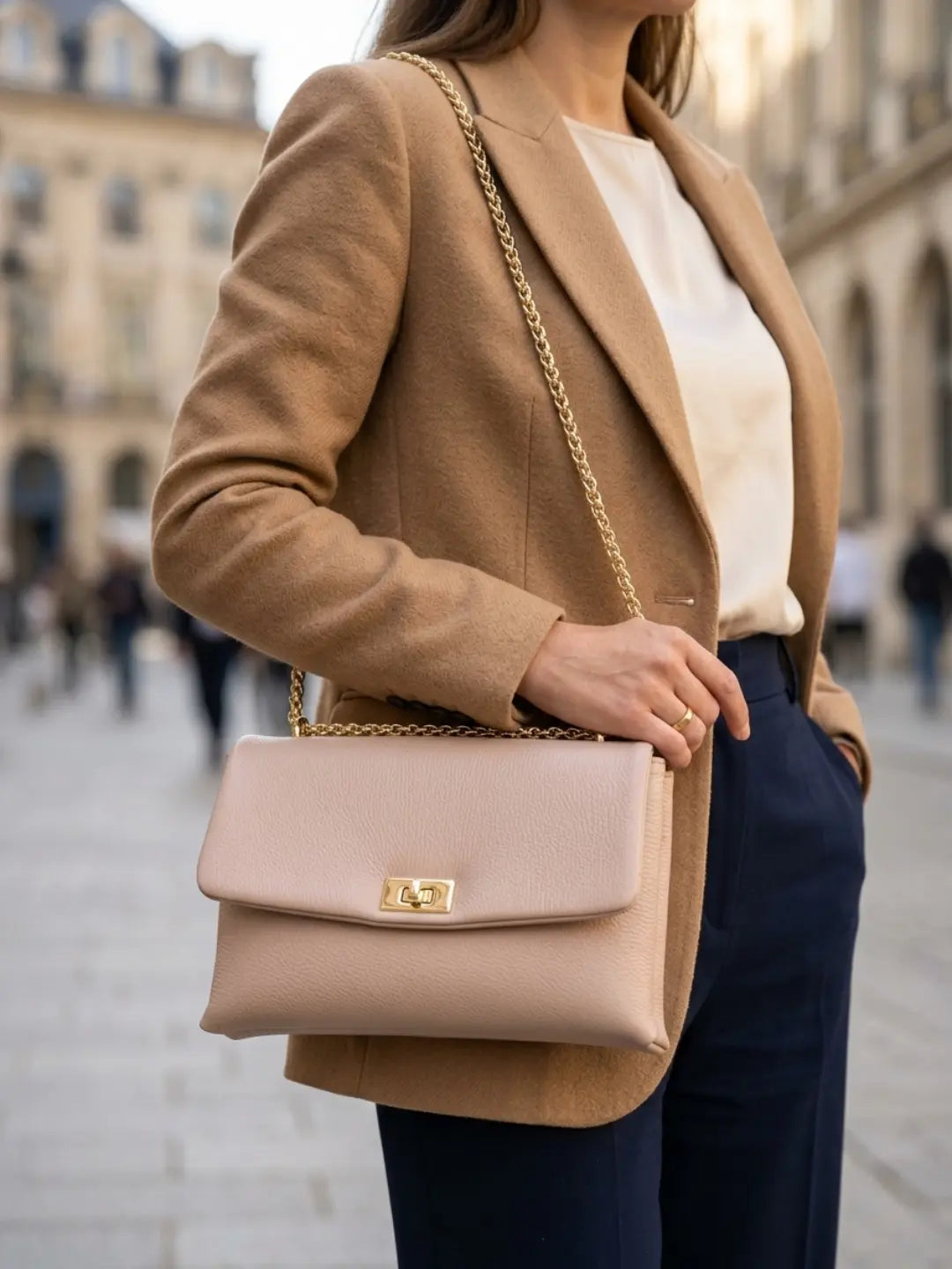 Sandro Barbera BASS 29832 borsa a spalla cipria pelle