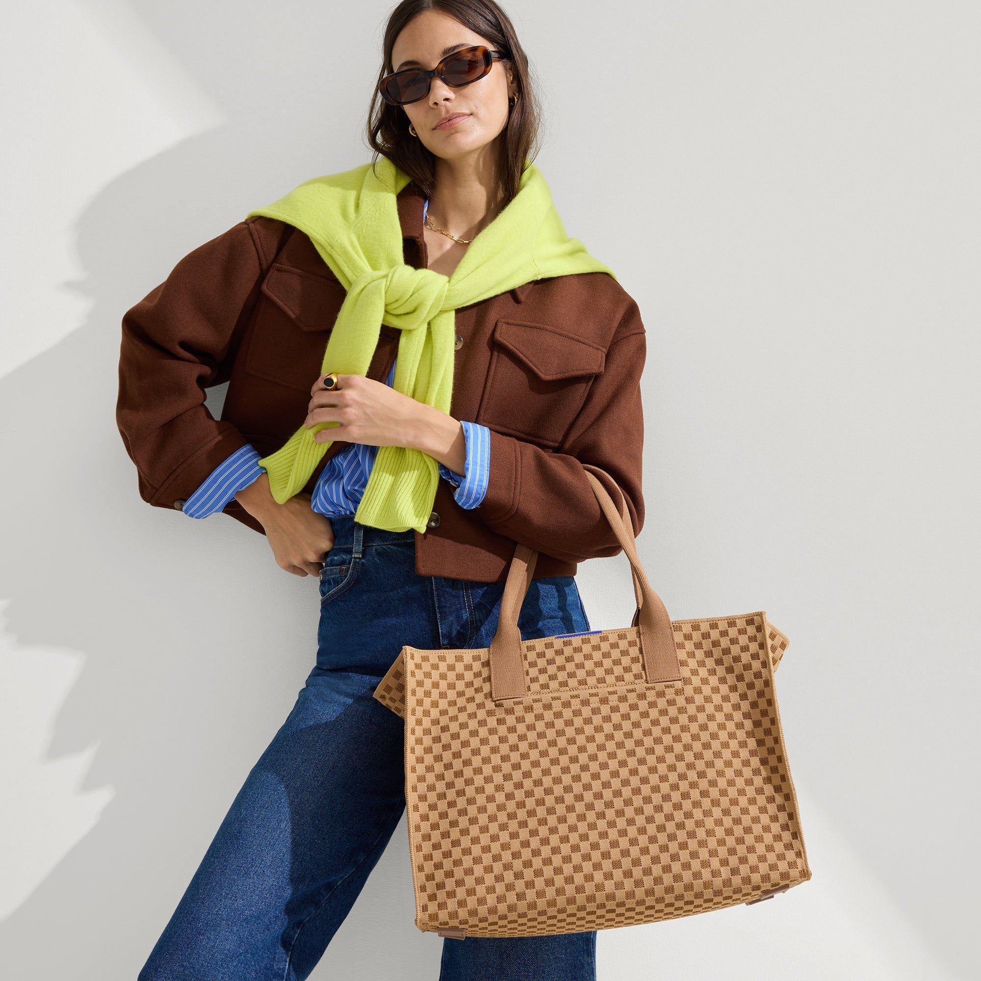 Rothy's The Classic Tote borsa tote Hazelnut con zip