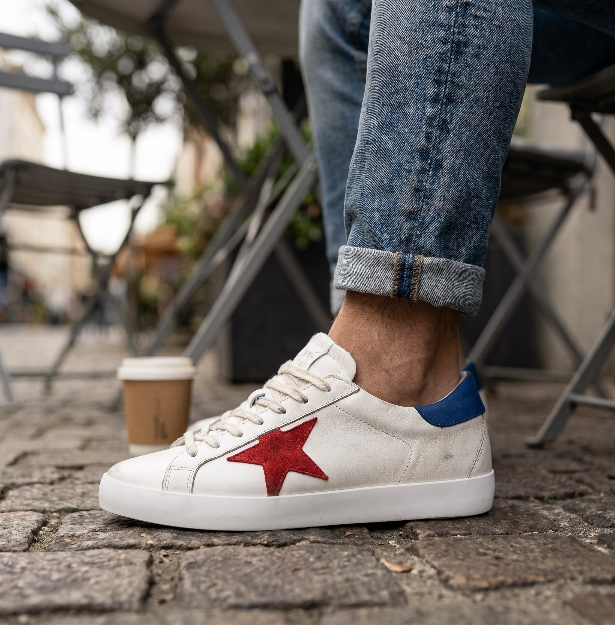 B68 New Hollywood Red sneaker uomo pelle rossa