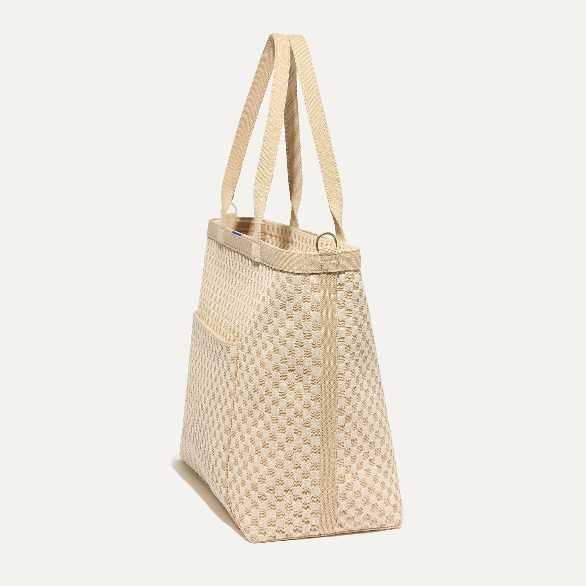 Rothy's The Zip Travel Tote borsa Parchment Basketweave zip