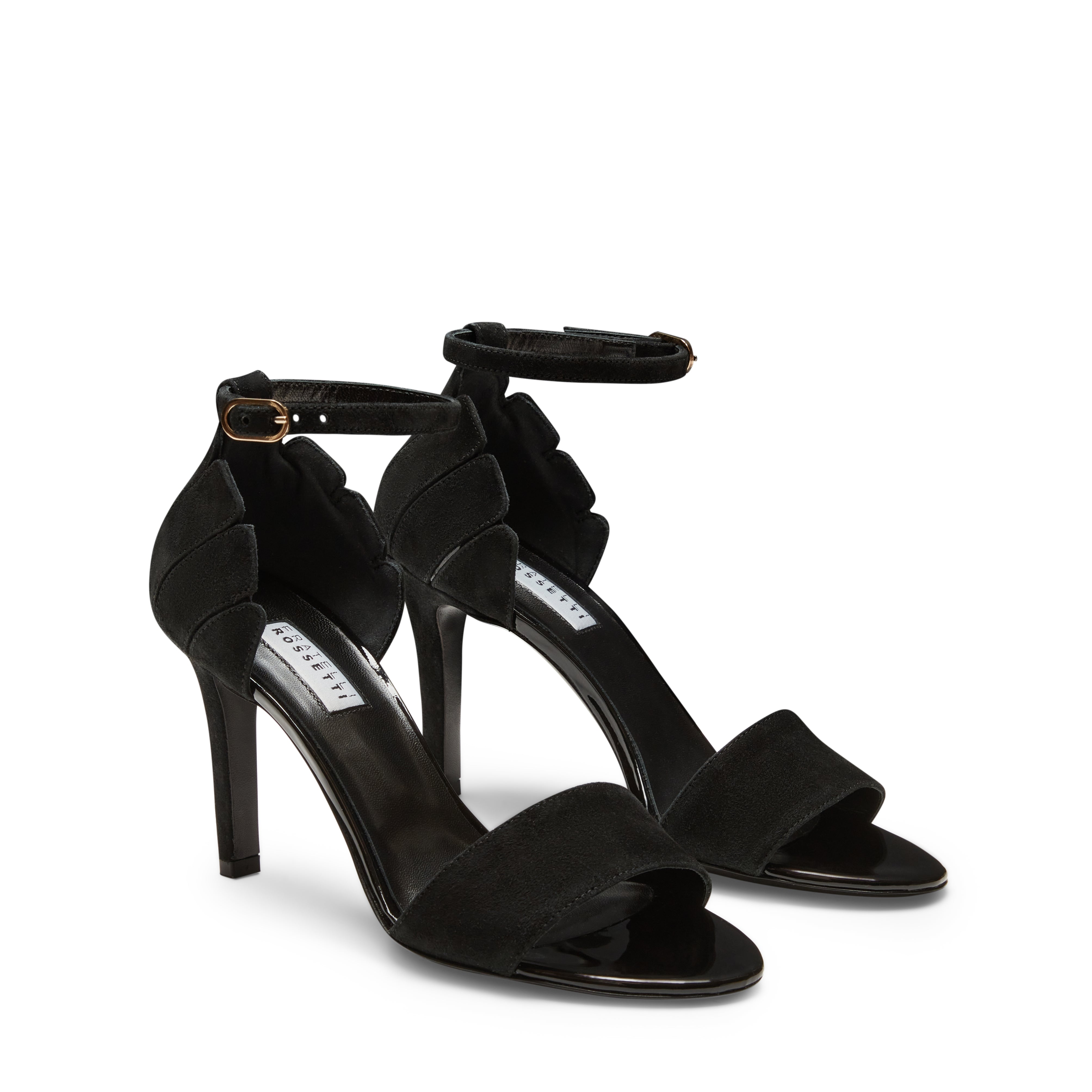F.lli Rossetti sandalo tacco alto suede nero
